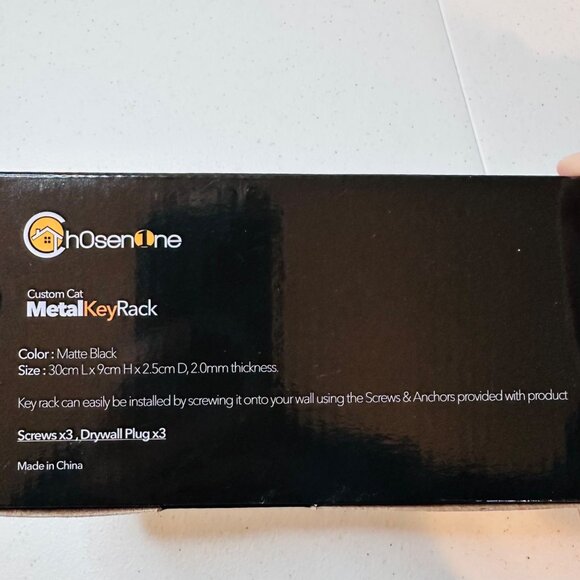 Cat Silhouette Metal Key Rack Home Sweet Home Wall Hook Holder - Picture 5 of 16